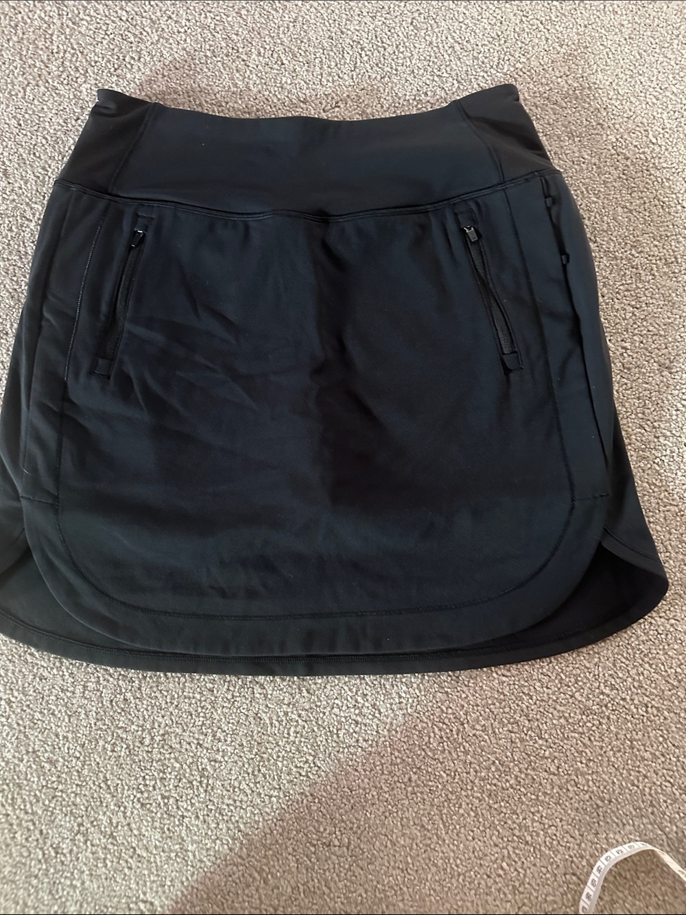 Athletha Black Active Zip-Pocket Skort
